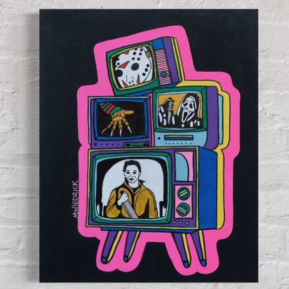 Scary Movie Painting Original - Picture 1 of 1